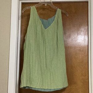 Dana Buchman NWT, XL reversible crinkle pleated fabric lime green,